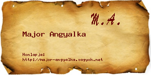 Major Angyalka névjegykártya